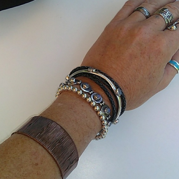 VINTAGE Wire Wrapped Solid Copper Cuff Bracelet - Picture 8 of 8